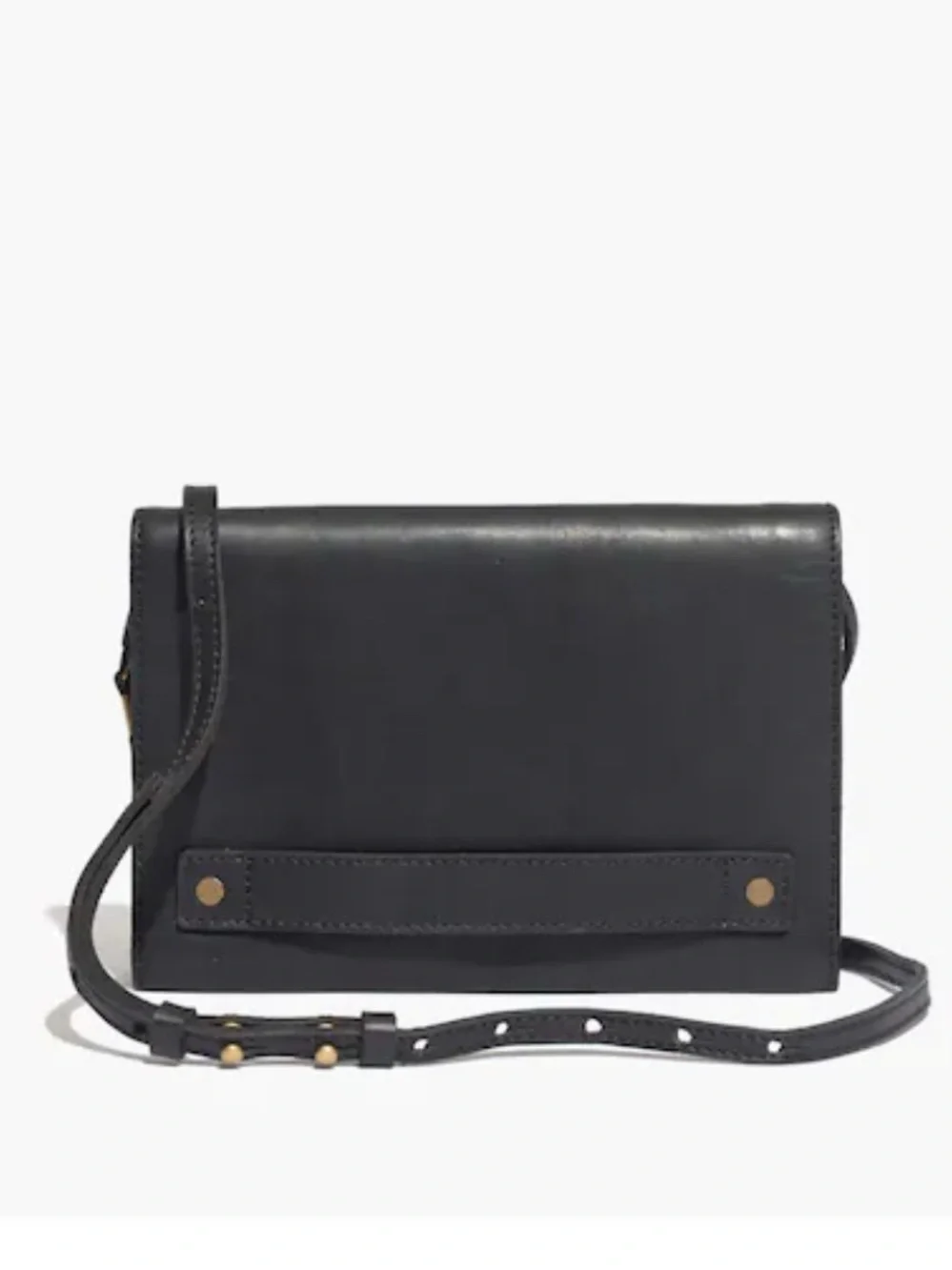 Madewell The Morgan Crossbody Bag - Black Leather